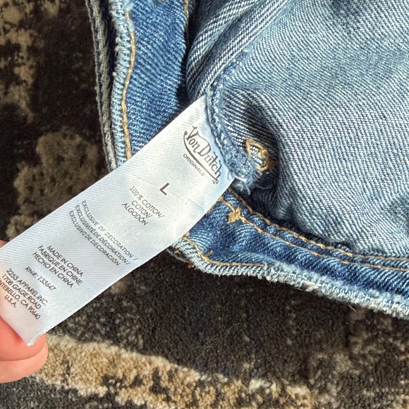 Von Dutch Blue Denim Jacket with Patch Embroidery and Sleeve Logo - Picture 7 of 7